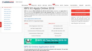 IBPS SO Apply Online 2018 Online Application Form - Career Power