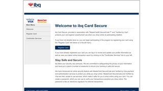 register for ibq Card Secure - CardinalCommerce