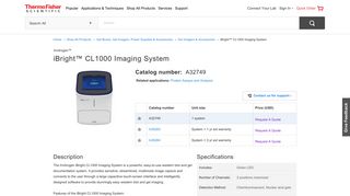iBright CL1000 Imaging System - Thermo Fisher Scientific