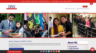 ICFAI Business School takes admission through IBSAT, CAT, NMAT ...