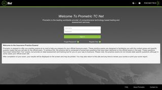 Skip to main content - Prometric TC Net - Prometric TC Net