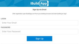 Create Your Own Android or iPhone App in 5 min! - Login - iBuildApp