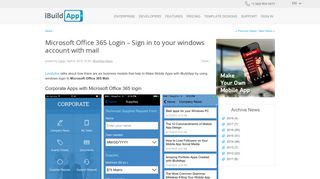 Microsoft Office 365 Login – Sign in to your... - iBuildApp