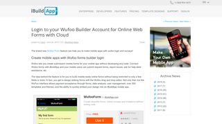 Login to your Wufoo Builder Account for Online Web... - iBuildApp