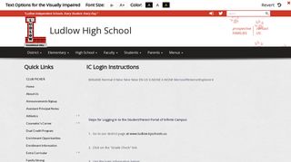 IC Login Instructions - Ludlow High School