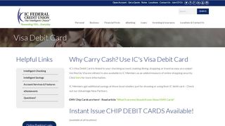IC Federal Credit Union Visa Debit Card