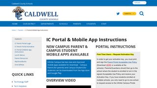 IC Portal & Mobile App Instructions - Caldwell County Schools