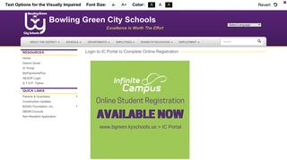Login to IC Portal to Complete Online Registration - Bowling Green ...