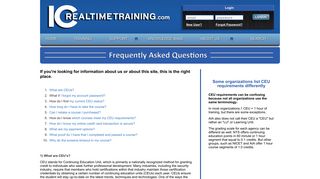 Help / FAQs - Welcome to ICRealtimeTraining.com