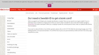 Do I need a Swedish ID to get a bank card? - ICA Banken