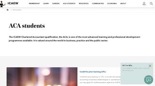 For current ACA students | ICAEW