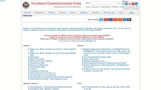 e-Services - ICAI - The Institute of Chartered Accountants of India