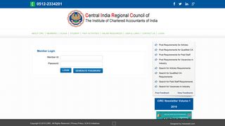 Login - Central India Regional Council of ICAI