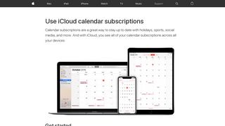 Use iCloud calendar subscriptions - Apple Support