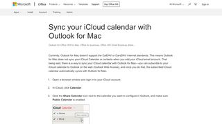 Sync your iCloud calendar with Outlook for Mac - Office Support
