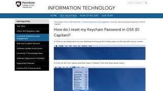 How do I reset my Keychain Password in OSX (El Capitan ...