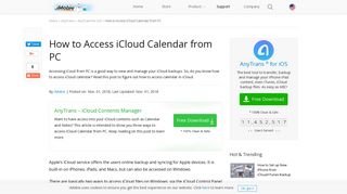How to Access iCloud Calendar from PC - iMobie