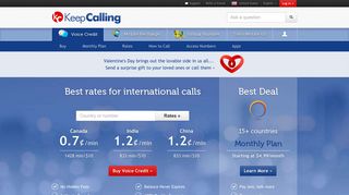 KeepCalling: International calls, calling plans & mobile recharges