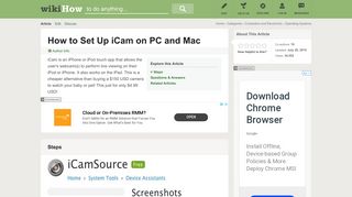 How to Set Up iCam on PC and Mac: 9 Steps (with Pictures)