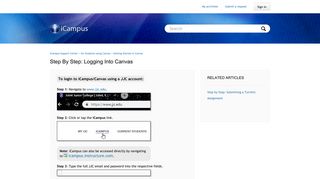 Step by Step: Logging into Canvas – iCampus Support Center