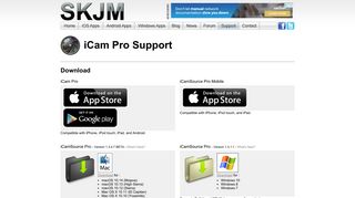 SKJM - iCam Pro - Support