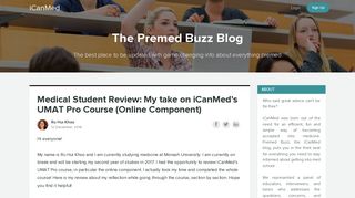 Medical Student Review: My take on iCanMed's UMAT Pro Course