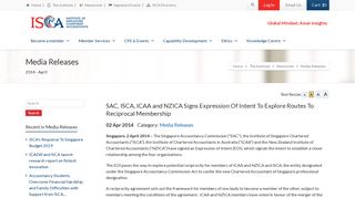 SAC, ISCA, ICAA and NZICA Signs Expression | ISCA