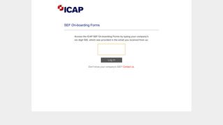 ICAP | SEF On-boarding Forms | Login