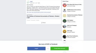 ICAP - Dear Students This is to inform you that the... | Facebook