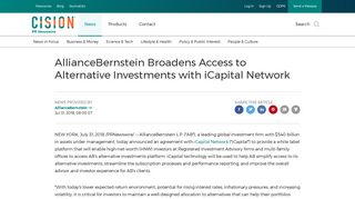 AllianceBernstein Broadens Access to Alternative Investments with ...