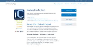 iCapture Free for iPad - Constant Contact MarketPlace