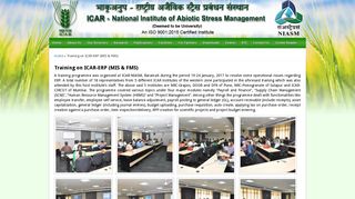 Training on ICAR-ERP (MIS & FMS) | ICAR-NIASM