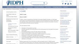 I-CARE | IDPH - Illinois Department of Public Health - Illinois.gov
