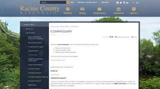 Commissary | Racine County, WI