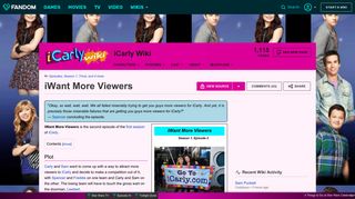 iWant More Viewers | iCarly Wiki | FANDOM powered by Wikia
