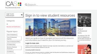 Sign in to view student resources - ICAS