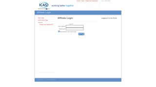 Affiliate Login - ICAS Affiliate Portal