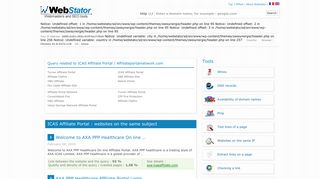 ICAS Affiliate Portal - Webstator
