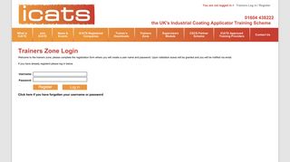 Trainers Log in - ICATS Training