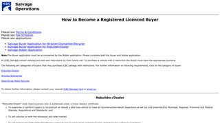 Salvage Operations How to Become a Registered Licenced ... - ICBC