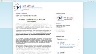 CAOT-BC: ICBC Service Provider Update
