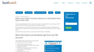 Make even better business decisions: Herdwatch Now Syncs With ICBF.