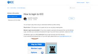 How to login to ICC - Internet Chess Club