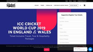 ICC Cricket World Cup 2019 Tickets Packages & Tours GlobalSports ...