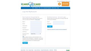 Login or Create Account - iCARD Gift Card