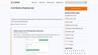 Iccds Mystery Shopping Login