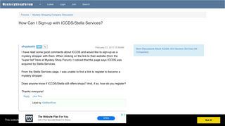 How Can I Sign-up with ICCDS/Stella Services? - Mystery Shopping Forum