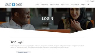 Login | Immigration Consultants of Canada Regulatory Council - Iccrc