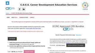 C.D.E.S. - ICCRC CPD Bundle Information Page
