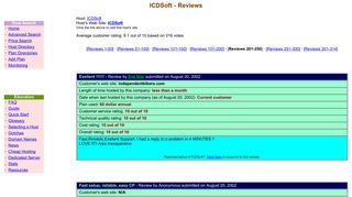 ICDSoft - Reviews at Web Hosting Ratings